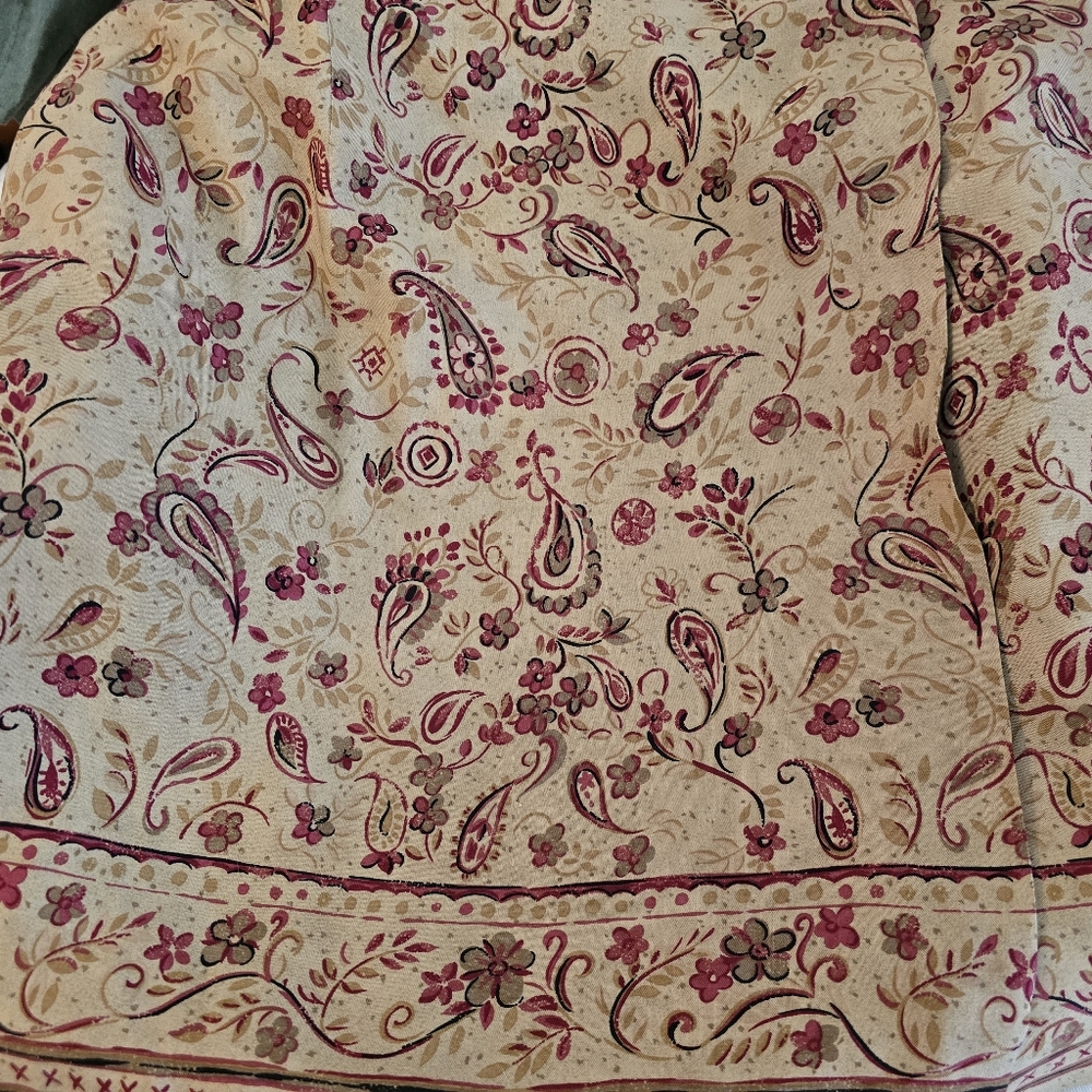 Andrea Vaccaro Floral & Paisley Wrap Skirt Size 14